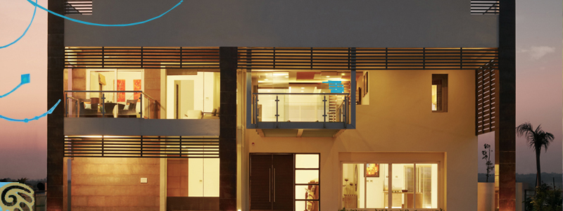 <i>Evening view of the Model Villa </i>